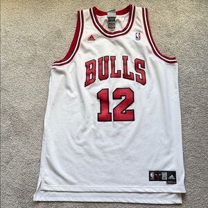 Adidas Bulls White and Red Kirk Hinrich Jersey